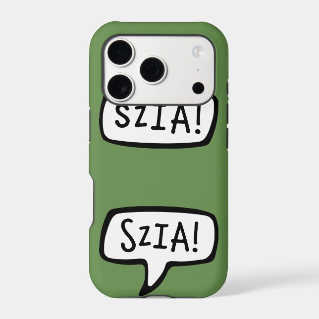 SZIA! Hungarian Language Greeting Speech Bubble (Back)