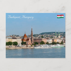 Szilagyi Dezso church & St Anne Church - Budapest Postcard