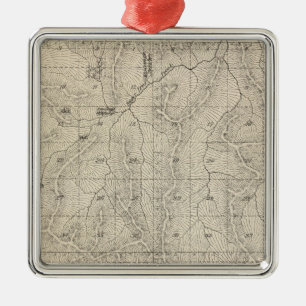 T1415S R3031E Tulare County Section Map Metal Tree Decoration