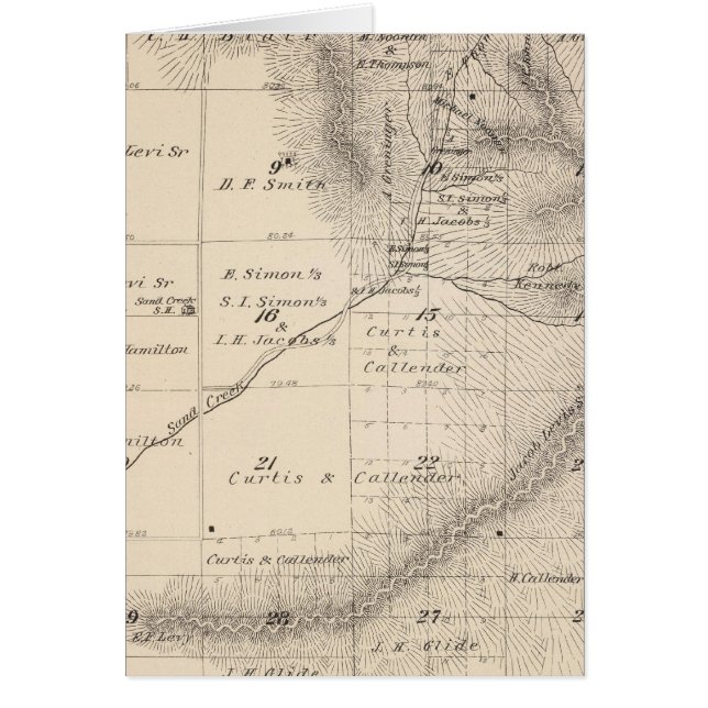 T15S R25E Tulare County Section Map (Front)