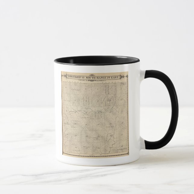 T15S R27E Tulare County Section Map Mug (Right)
