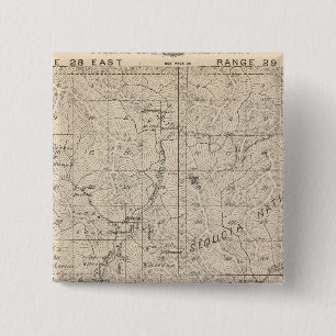 T1617S R2829E Tulare County Section Map 15 Cm Square Badge