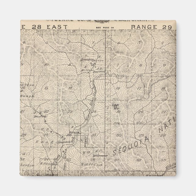 T1617S R2829E Tulare County Section Map Magnet (Front)