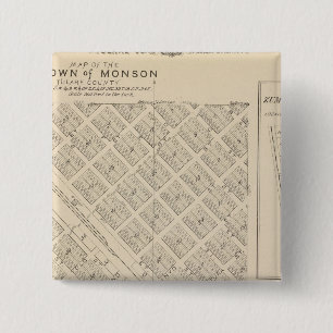 T16S R24E Tulare County Section Map 15 Cm Square Badge