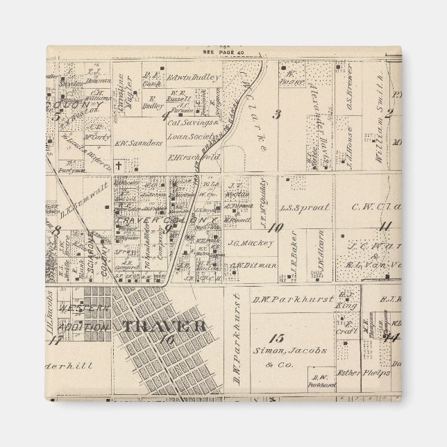 T17S R23E Tulare County Section Map Magnet (Front)