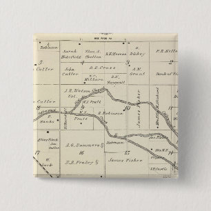 T17S R25E Tulare County Section Map 15 Cm Square Badge