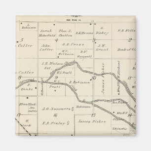 T17S R25E Tulare County Section Map Magnet