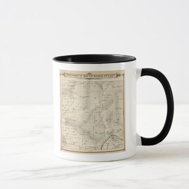 T17S R27E Tulare County Section Map Mug (Right)