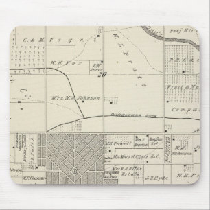 T18S R25E SW 1/4 Tulare County Section Map Mouse Mat