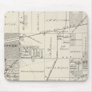 T19S R20E NE 1/4 Tulare County Section Map Mouse Mat