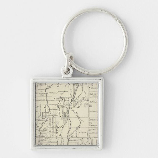 T19S R21E Tulare County Section Map Key Ring (Front)