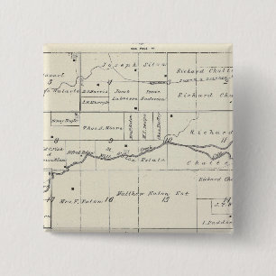 T19S R23E Tulare County Section Map 15 Cm Square Badge