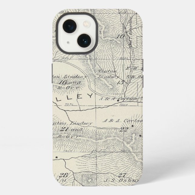 T19S R28E Tulare County Section Map iPhone Case (Back)