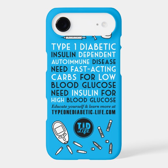 T1d Alert Case-Mate iPhone Case (Back)