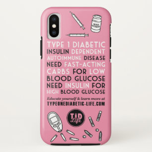 T1d Alert [Pink] iPhone X Case