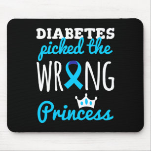 T1D Awareness Princess Girls Diabetic Diabetes Awa Mouse Mat