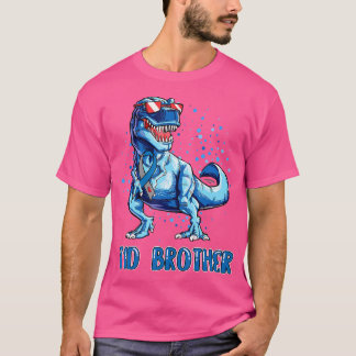 T1D Brother Shirt Type 1 Diabetes Ribbon T Rex Din