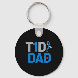 T1d Dad Diabetes Awareness Support Fight Survivor  Key Ring