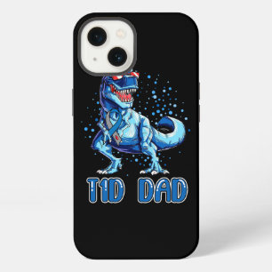 T1D Dad Shirt Type 1 Diabetes Ribbon T Rex Dinosau iPhone 13 Case