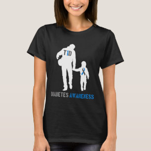 T1d Dad Type 1 And Son Diabetic Diabetes Awareness T-Shirt