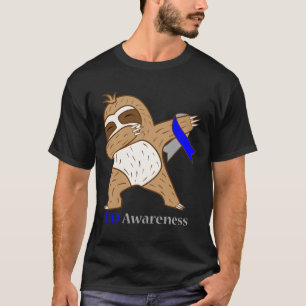 T1d Diabetes Awareness Ribbon Dabbing Sloth Warrio T-Shirt