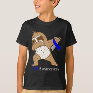 T1d Diabetes Awareness Ribbon Dabbing Sloth Warrio T-Shirt
