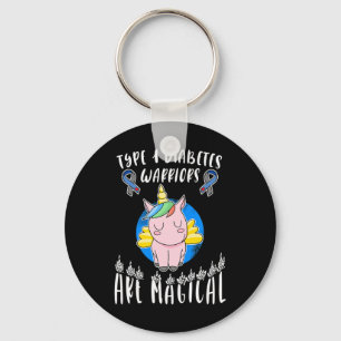t1d diabetes type 1 awareness t unicorn warriors key ring