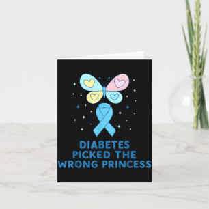 T1d Diabetes Warrior Butterfly Princess Diabetes A Card