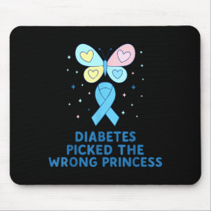 T1d Diabetes Warrior Butterfly Princess Diabetes A Mouse Mat