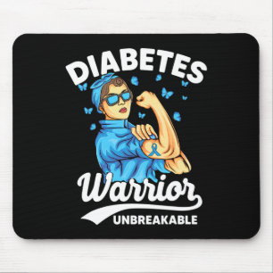 T1d Diabetes Warrior Unbreakable Type 1 Diabetes A Mouse Mat