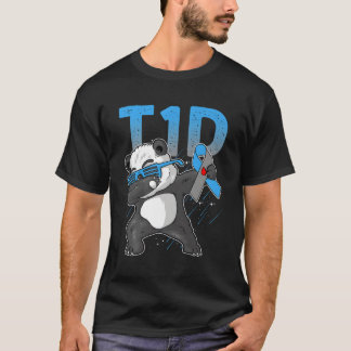 T1D Diabetic Panda Bear Dab Dance Type 1 Diabetes  T-Shirt