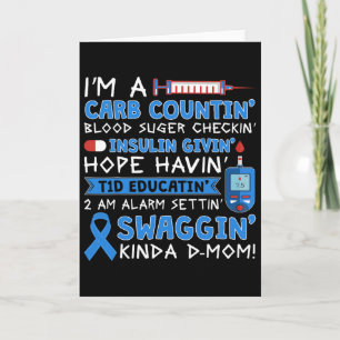 T1d Diabetic Type 1 Diabetes Awareness Men Women K Card
