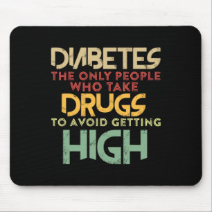 T1D Diabetic Type 1 Diabetes Awareness Men Women K Mouse Mat