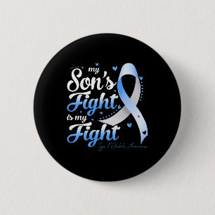 T1D Mom Dad Parents My Son's Fight Type 1 Diabetes 6 Cm Round Badge
