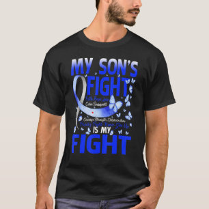T1D Mom Dad Parents My Son's Fight Type 1 Diabetes T-Shirt