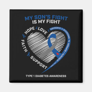 T1d Mum Dad My Sons Fight Type 1 Diabetes Awarenes Magnet