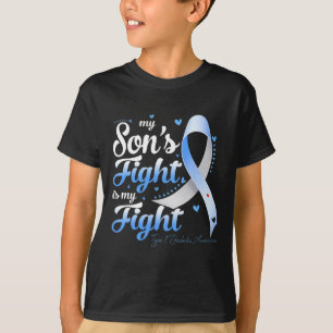 T1d Mum Dad Parents My Son's Fight Type 1 Diabetes T-Shirt