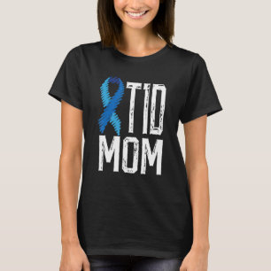 T1d Mum Diabetes Awareness Ribbon Charm Blue Diabe T-Shirt