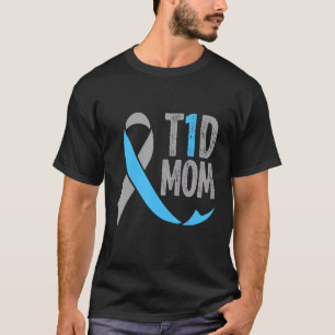 T1d Mum Funny Diabetic For Women Type 1 Mum Diabet T-Shirt