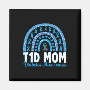 T1D Mum Rainbow Diabetes Awareness November Type 1 Magnet