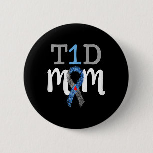 T1d Mum - Type 1 Diabetes Awareness Mummy 1 6 Cm Round Badge