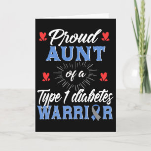 T1d Proud Aunt Diabetes Awareness Type 1 Insulin P Card