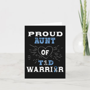 T1D Proud Aunt Diabetes Awareness Type 1 Insulin P Card