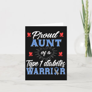 T1d Proud Aunt Diabetes Awareness Type 1 Insulin P Card