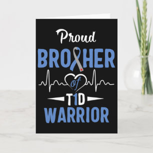 T1d Proud Brother Diabetes Awareness Type 1 Insuli Card