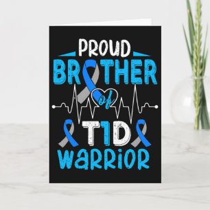 T1d Proud Brother Diabetes Awareness Type 1 Insuli Card