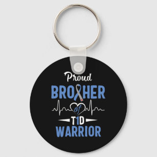 T1D Proud Brother Diabetes Awareness Type 1 Insuli Key Ring