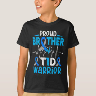 T1D Proud Brother Diabetes Awareness Type 1 Insuli T-Shirt