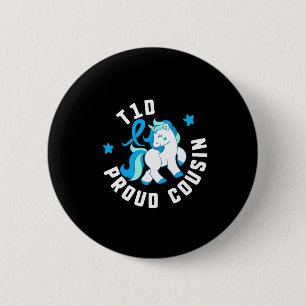T1d Proud Cousin Diabetes T1 Awareness Cute Unicor 6 Cm Round Badge