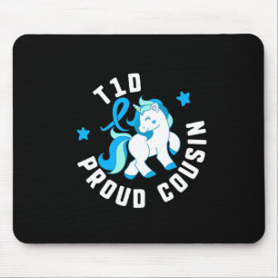 T1d Proud Cousin Diabetes T1 Awareness Cute Unicor Mouse Mat